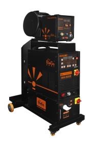 Импульсный сварочный аппарат BINGO MIG/MAG-500II в среде защитного газа.